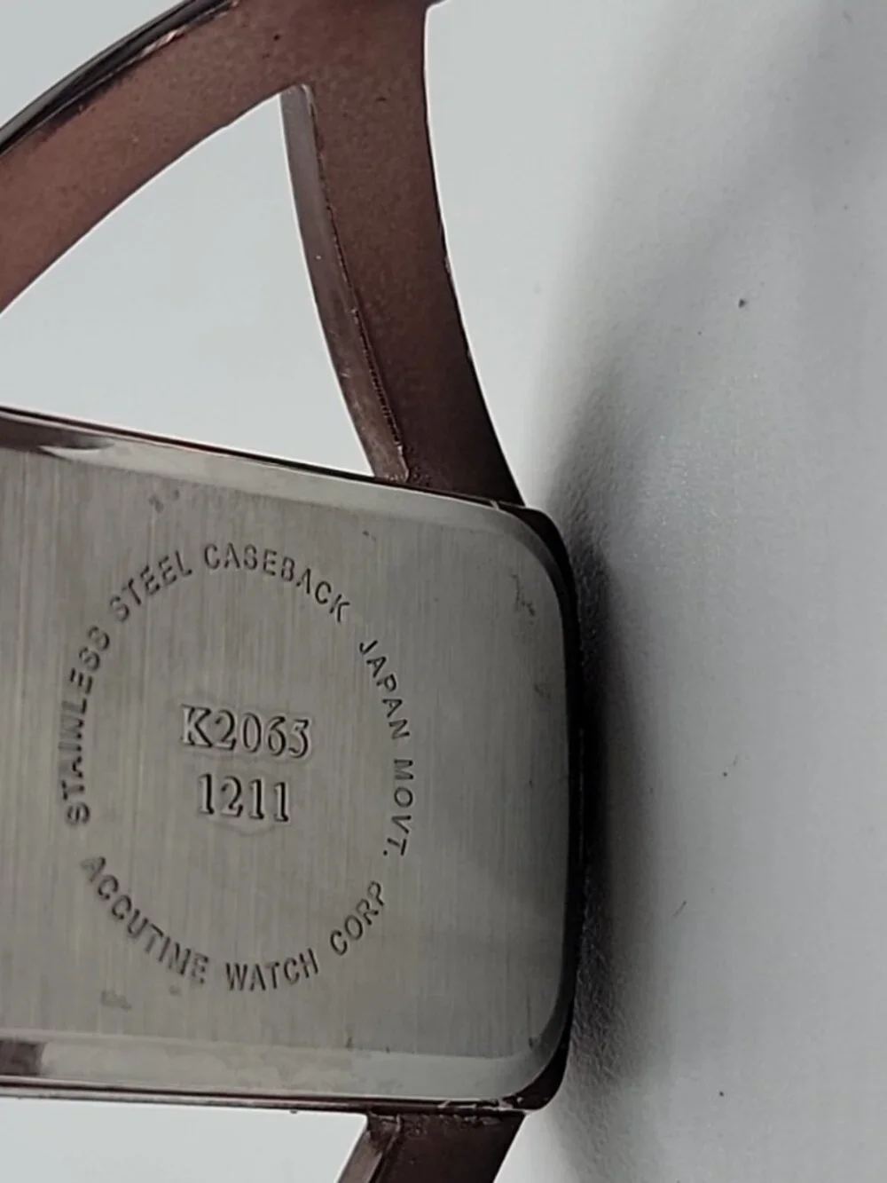 Vivani Ladies Watch Chocolate Open Cuff Bangle Hinge Bracelet Quartz Adjustable